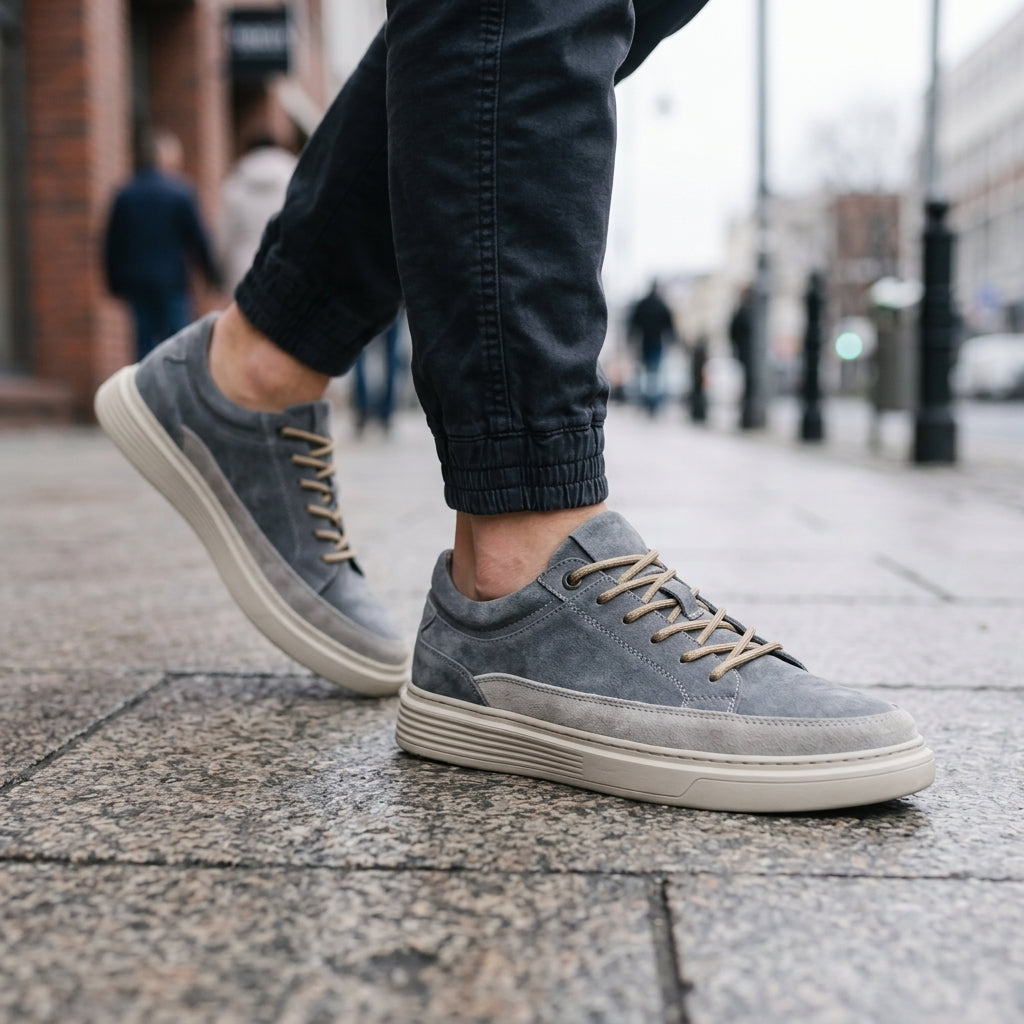 Men's Low Top Lace-Up Casual Sneakers