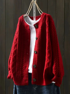 Women's Cable Knit Button Cardigan