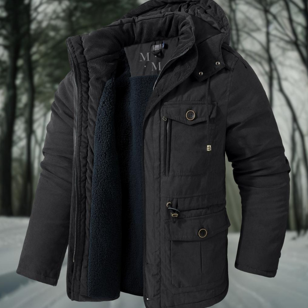 Men’s Hooded Multi-Pocket Winter Parka