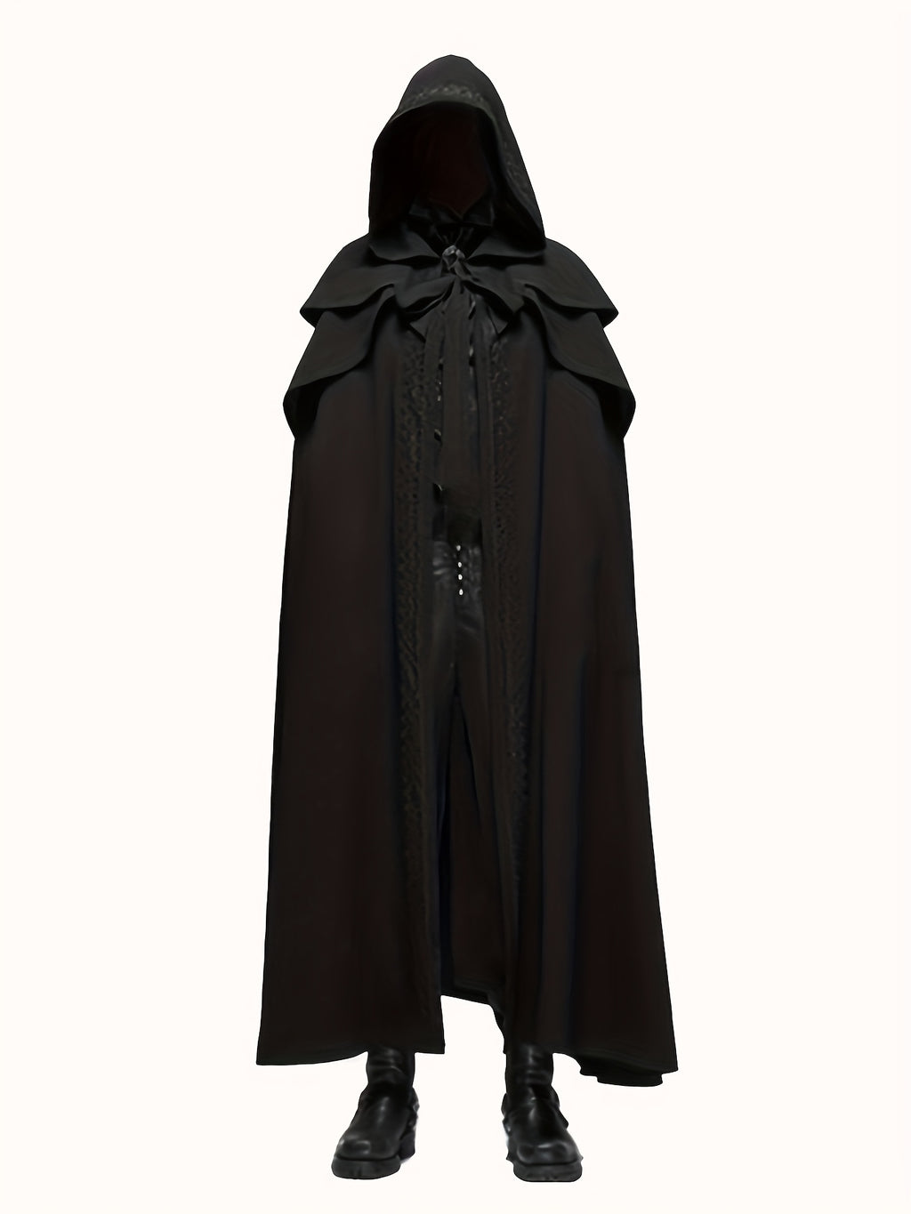 Men’s Halloween Hooded Dark Villain Cape