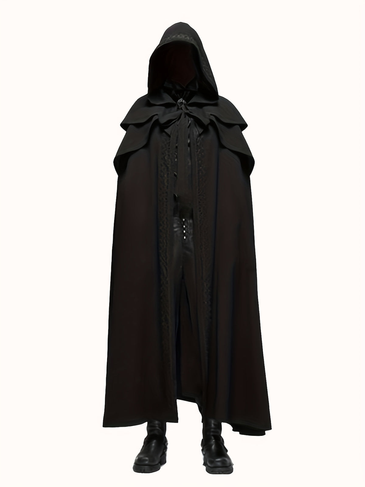 Men’s Halloween Hooded Dark Villain Cape