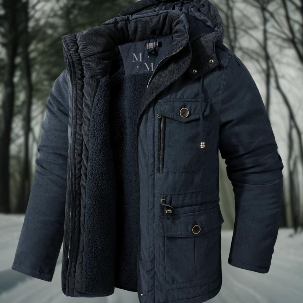 Men’s Hooded Multi-Pocket Winter Parka