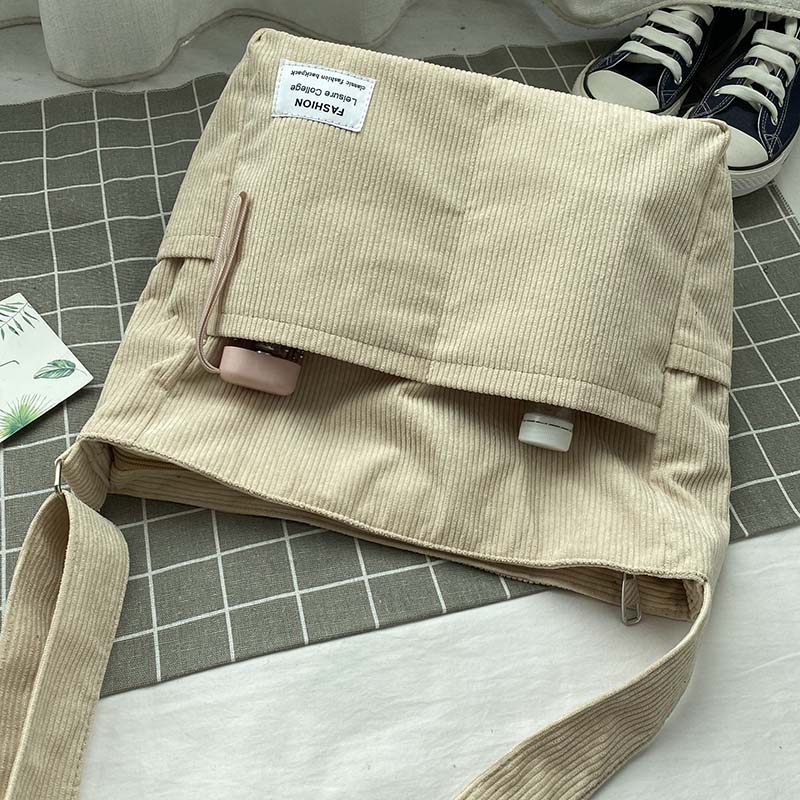 Women’s Large Capacity Corduroy Shoulder Bag