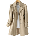 Women’s Long Button-Front Trench Coat