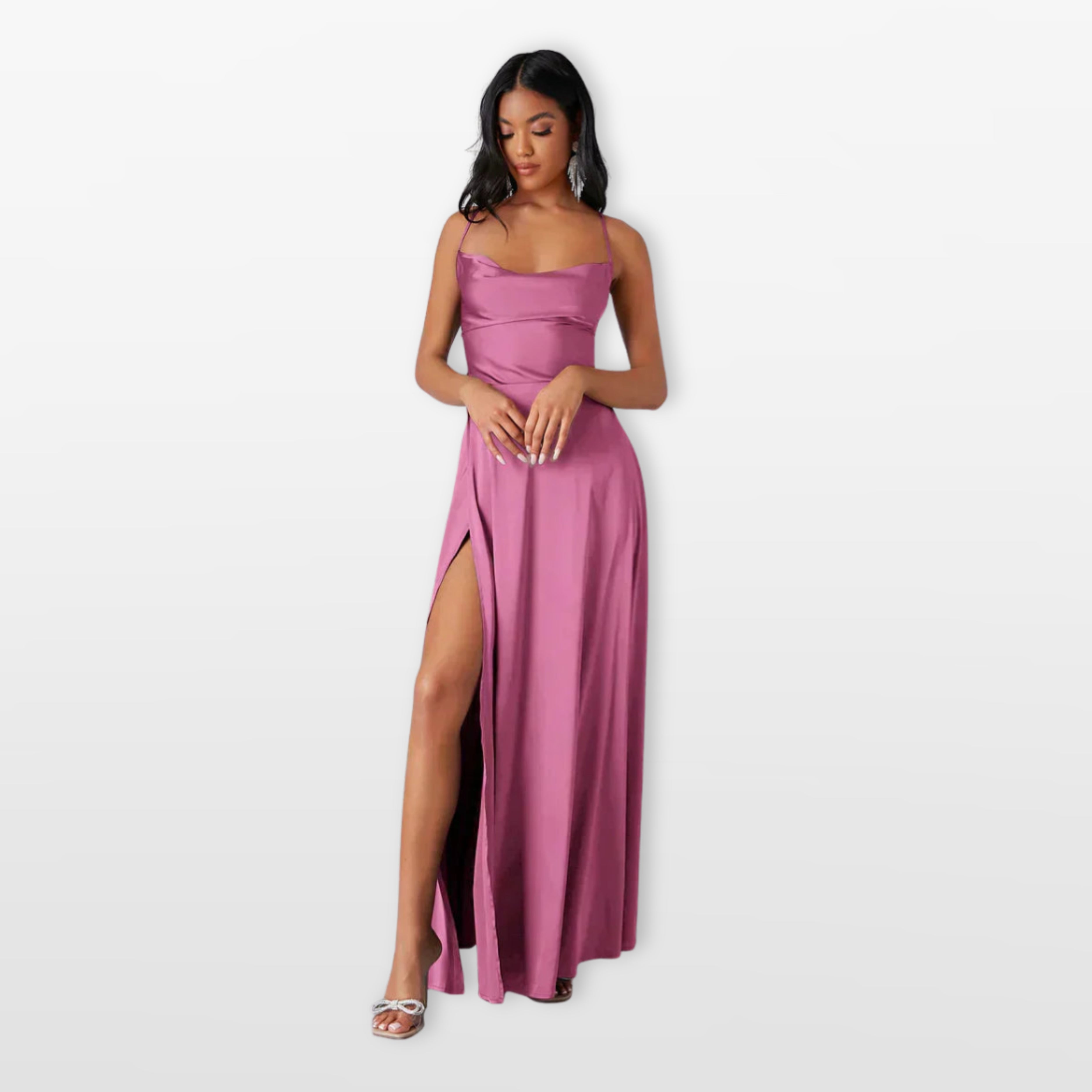 Women’s Maxi Dress Side Slit Elegant