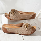 Women’s Floral Comfort Wedge Sandals