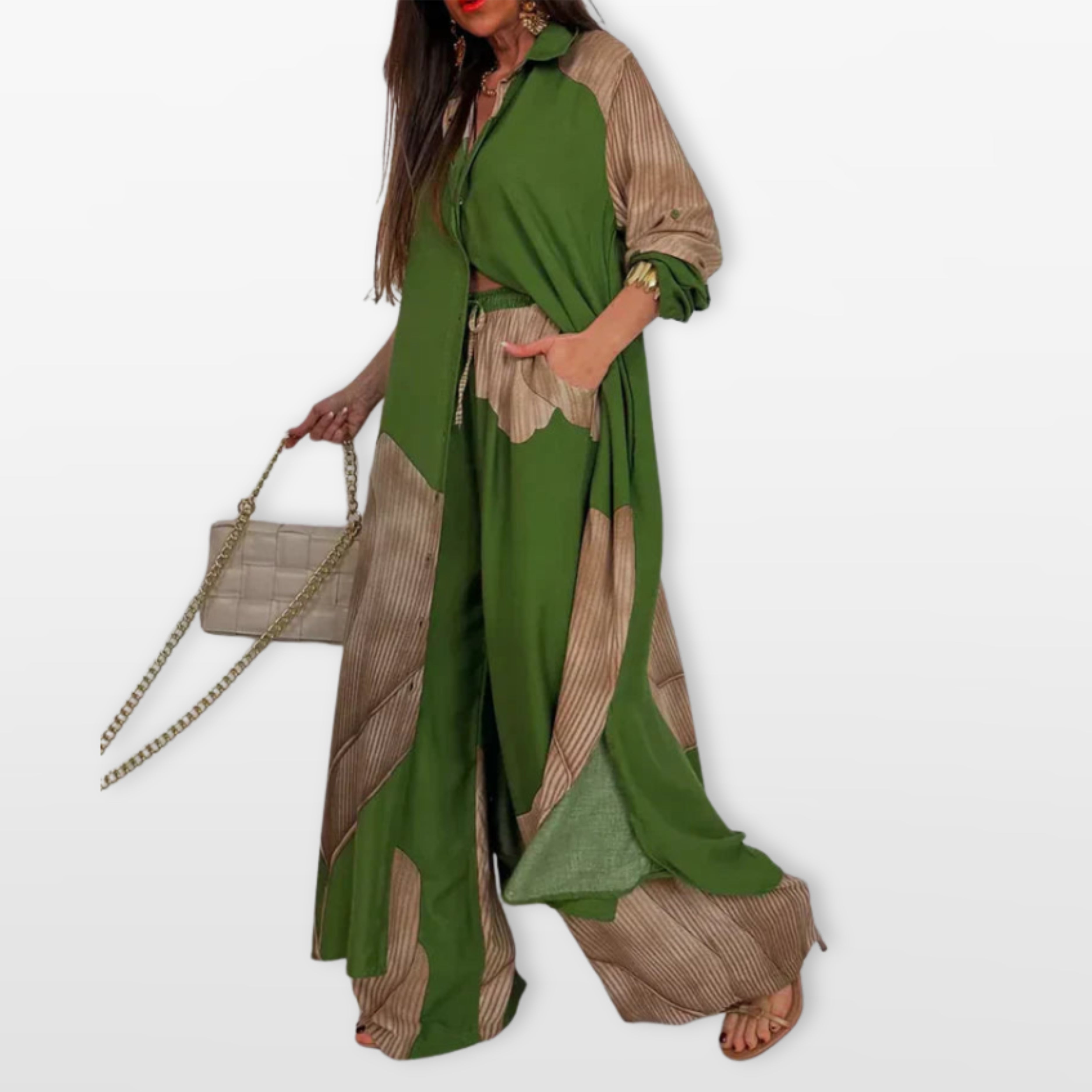 Women’s Boho Shirt And Pants Set