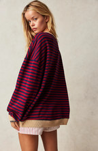 Women's Relaxed Fit Striped Knit Top