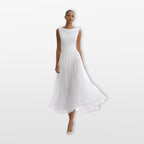 Women’s Elegant Pleated Midi Dress