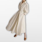 Women Structured Midi Dress Tailored Elegance