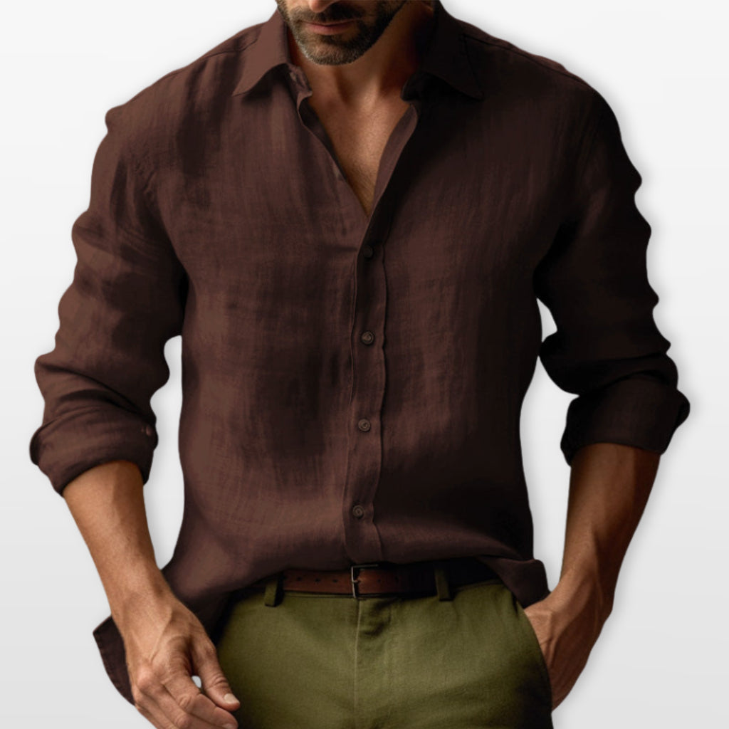 Men’s Casual Linen Button Shirt
