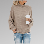 Women’s Chunky Knit Mock-Neck Sweater