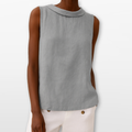 Women Sleeveless Blouse Elegant Minimal Top