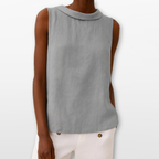 Women Sleeveless Blouse Elegant Minimal Top