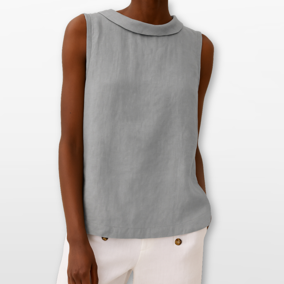 Women Sleeveless Blouse Elegant Minimal Top