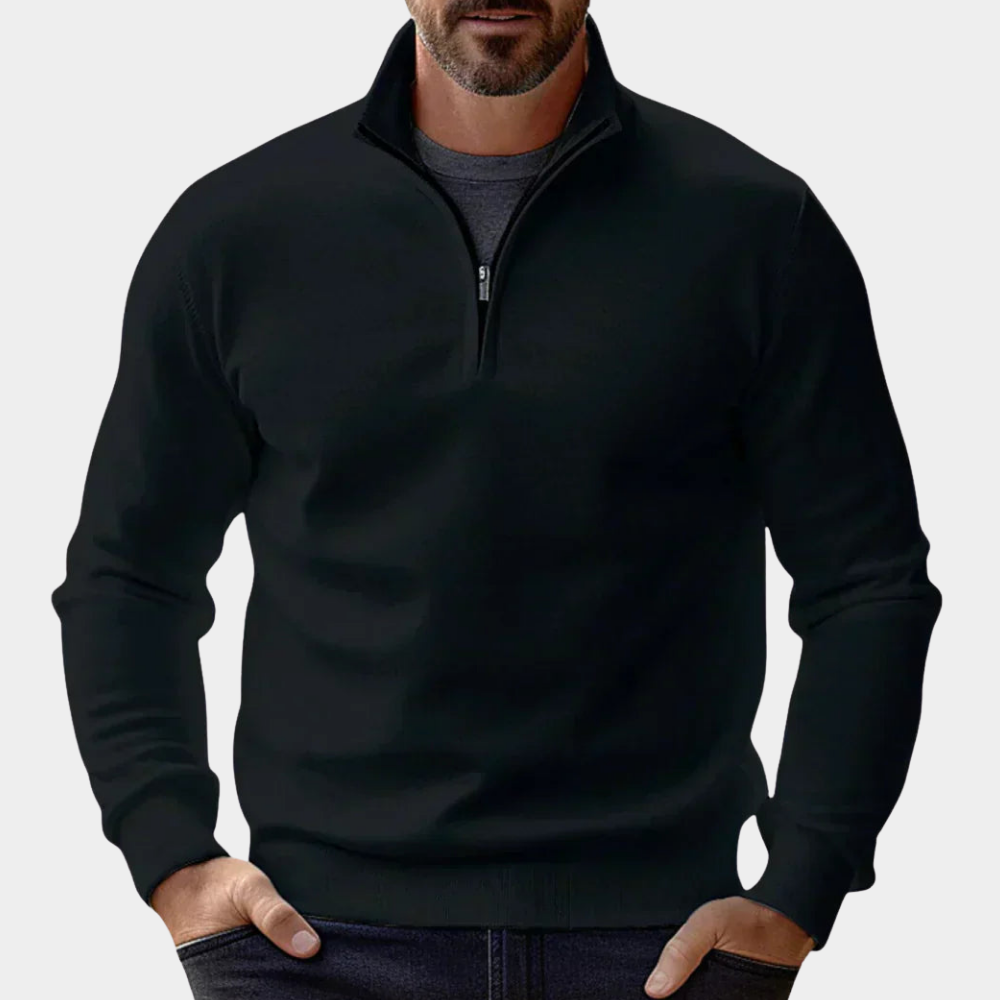 Men’s Long-Sleeve Quarter-Zip Sweater
