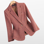 Women Tailored Wool Blazer Structured Fit