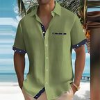 Men's Contrast Trim Resort Shirt