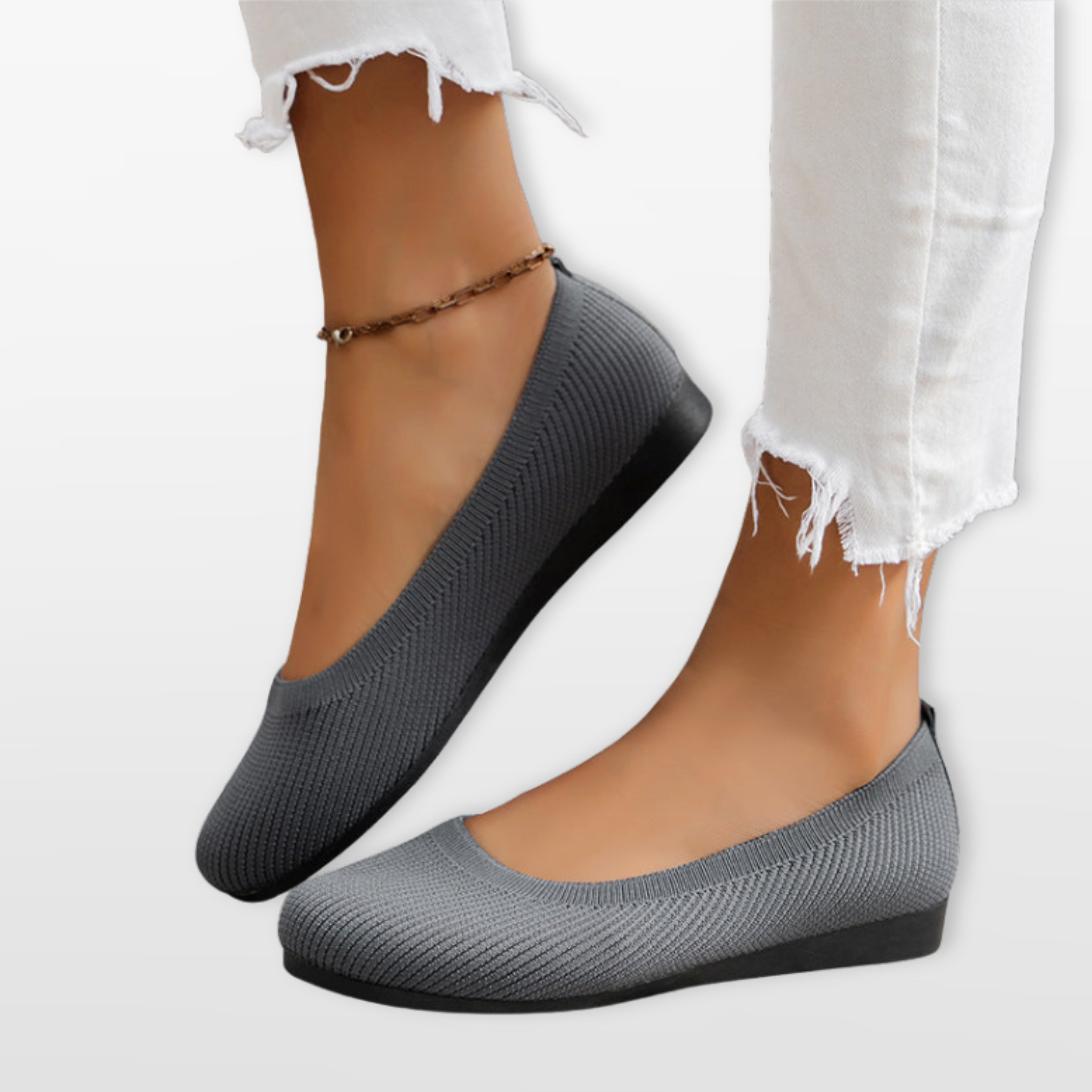 Women’s Knit Flats Lightweight Slip On Shoes
