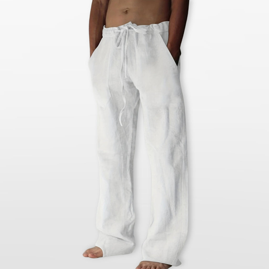 Men’s Wide Leg Pants Drawstring Trousers