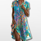 Women Printed Casual Midi Dress