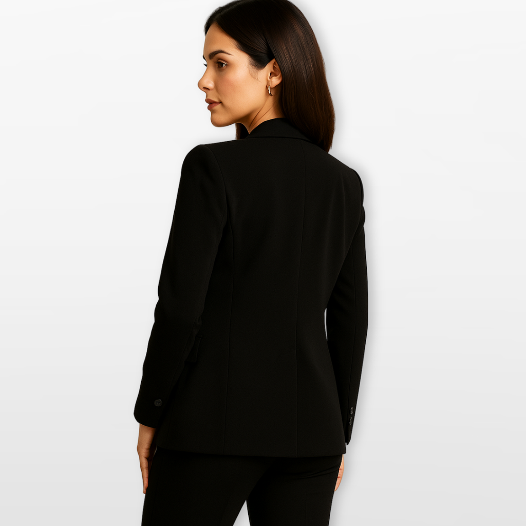 Women Tailored Single Button Blazer Jacket