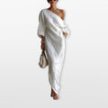 Women’s One Shoulder Maxi Dress Elegant Fit