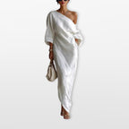 Women’s One Shoulder Maxi Dress Elegant Fit