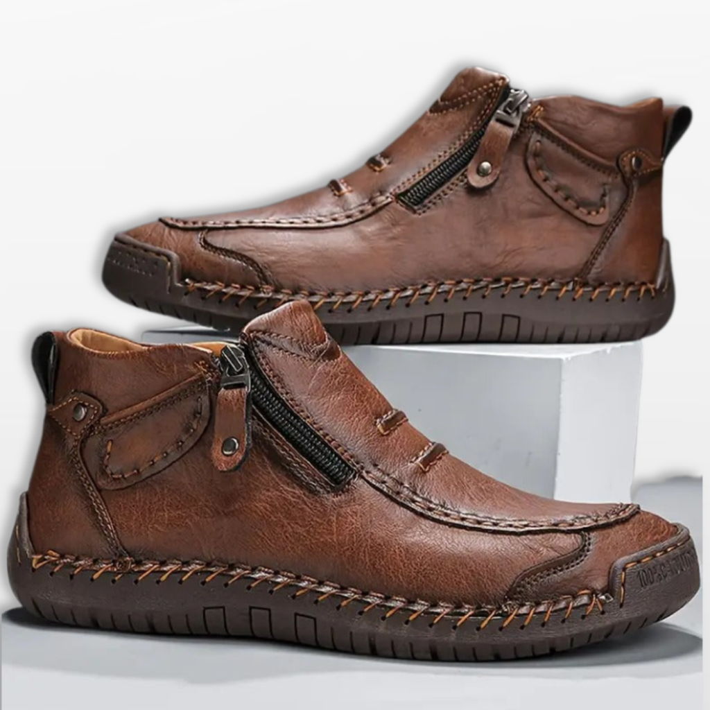Men Orthopedic Leather Casual Ankle Shoes