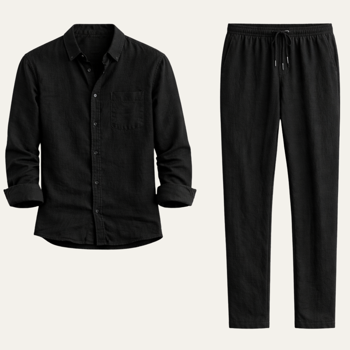Men’s Shirt and Drawstring Pant Set