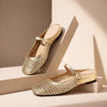 Women’s Woven Mary Jane Mule Flats