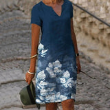 Women’s Floral Short Sleeve Shift Dress