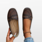 Women Perforated Slip On Loafers