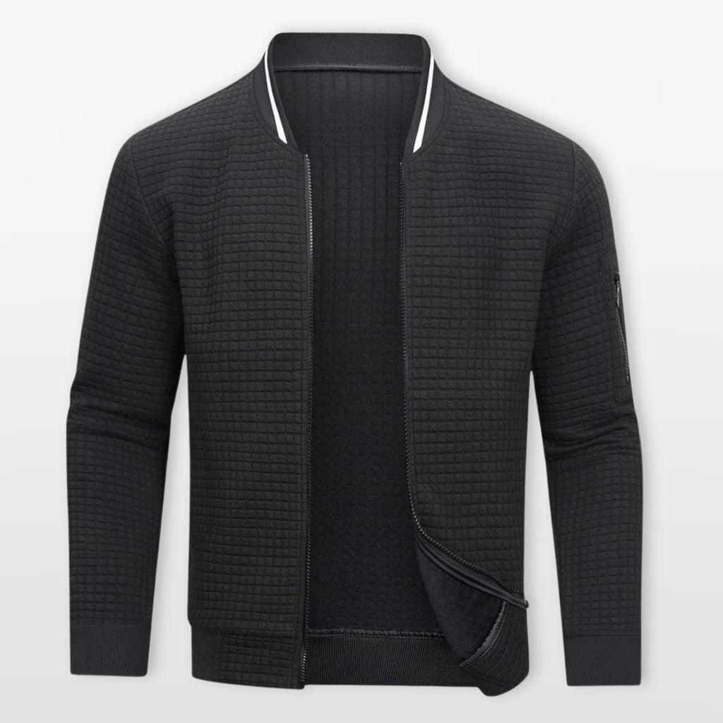 Men’s Bomber Jacket Textured Zip Layer