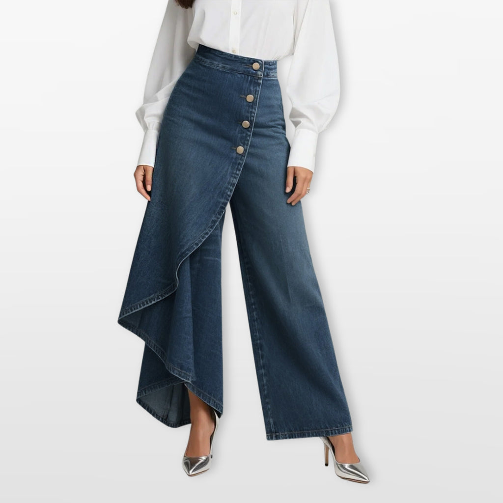 Women’s High Waisted Wide Leg Denim Pants
