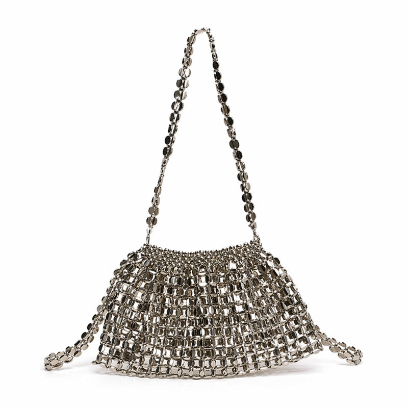 Women’s Metallic Chain Mesh Handbag