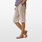 Women’s Relaxed Knee-Length Shorts Pockets