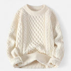 Men's Cable Knit Crew Neck Sweater