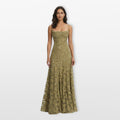 Women’s Lace Back Evening Dress A Line Maxi