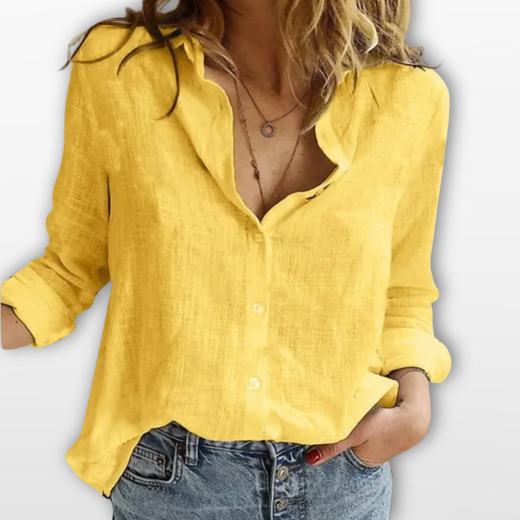 Women Casual Button Blouse Relaxed Fit