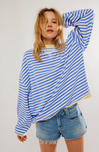 Women's Relaxed Fit Striped Knit Top