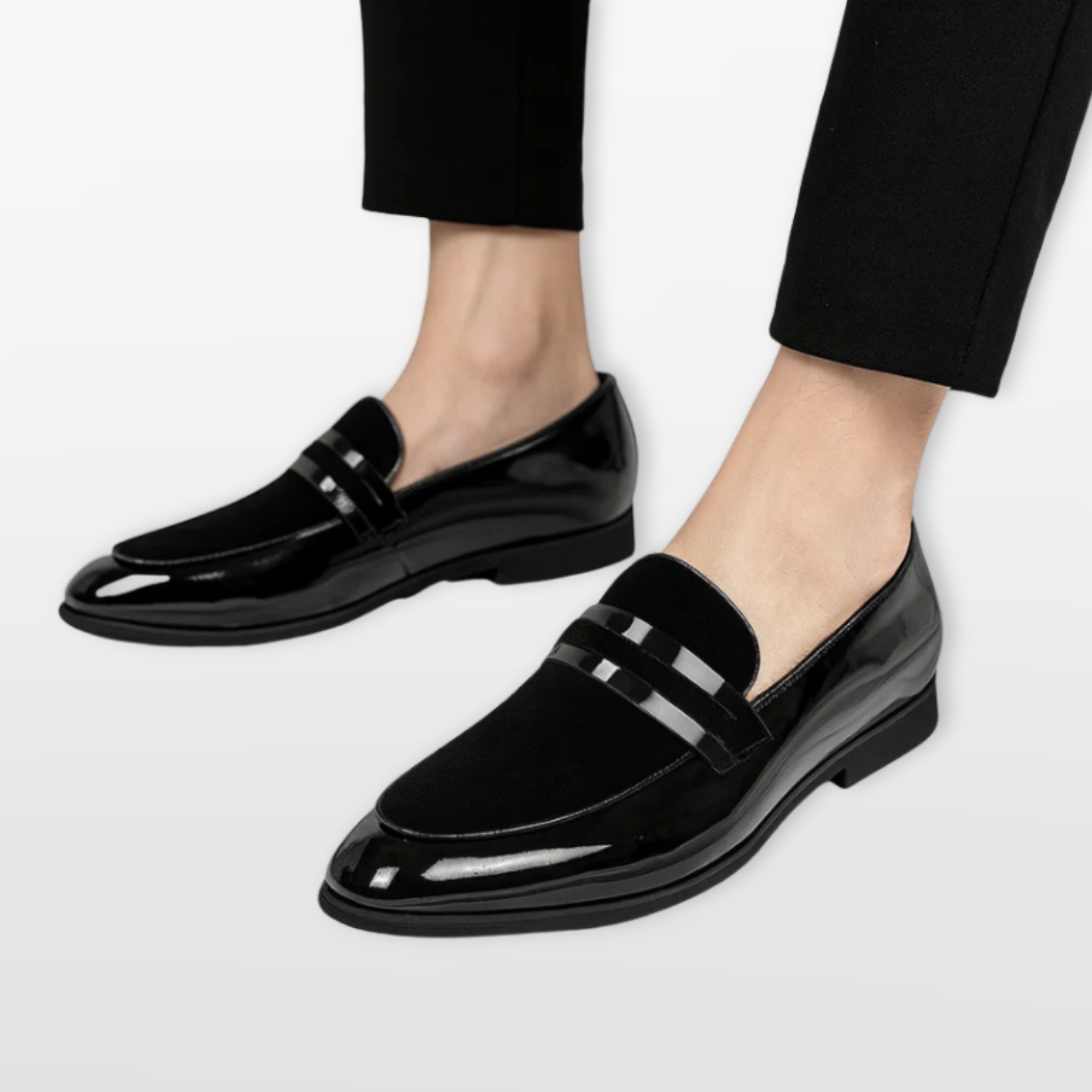 Men’s Velvet Patent Loafers