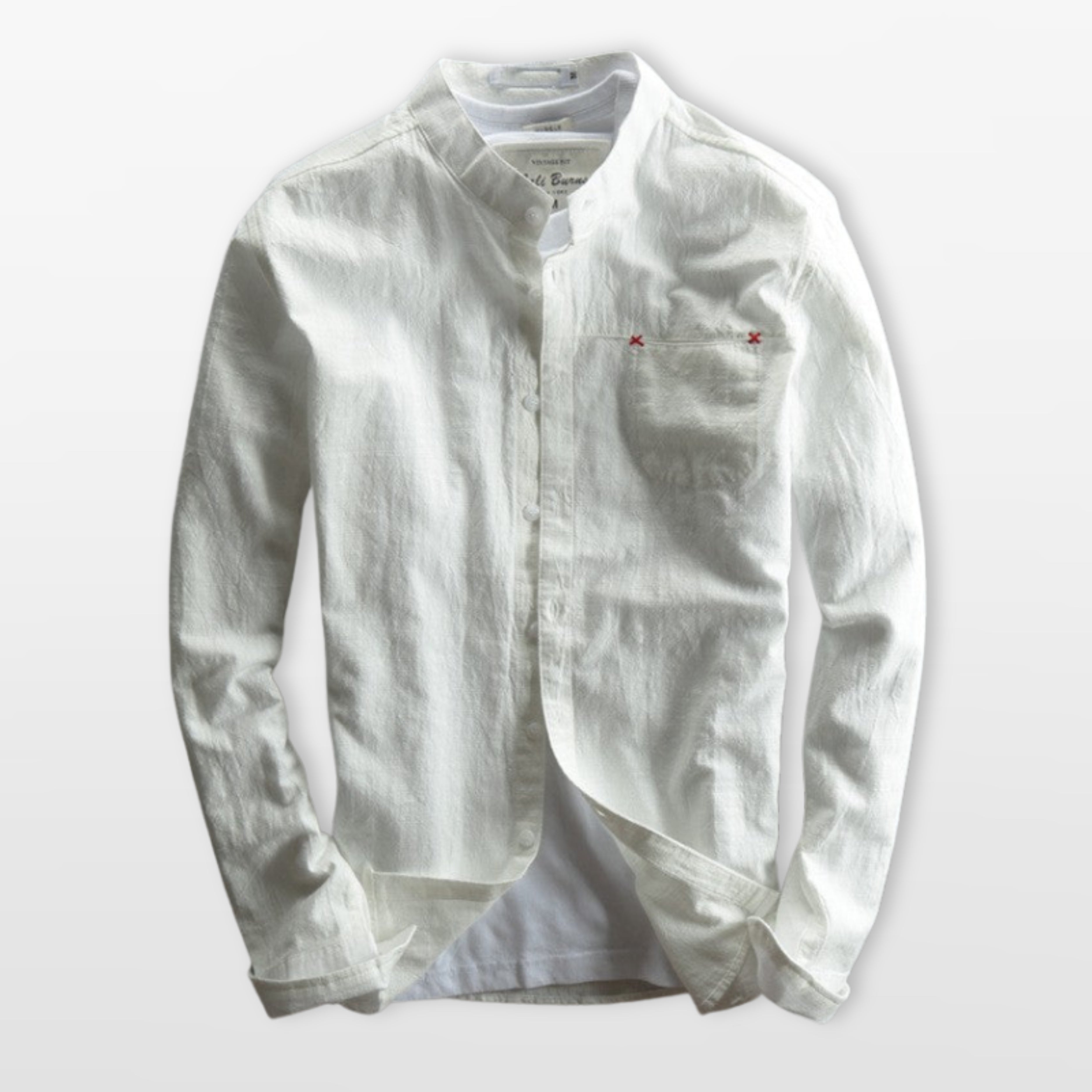 Men’s Mandarin Collar Slim Fit Shirt