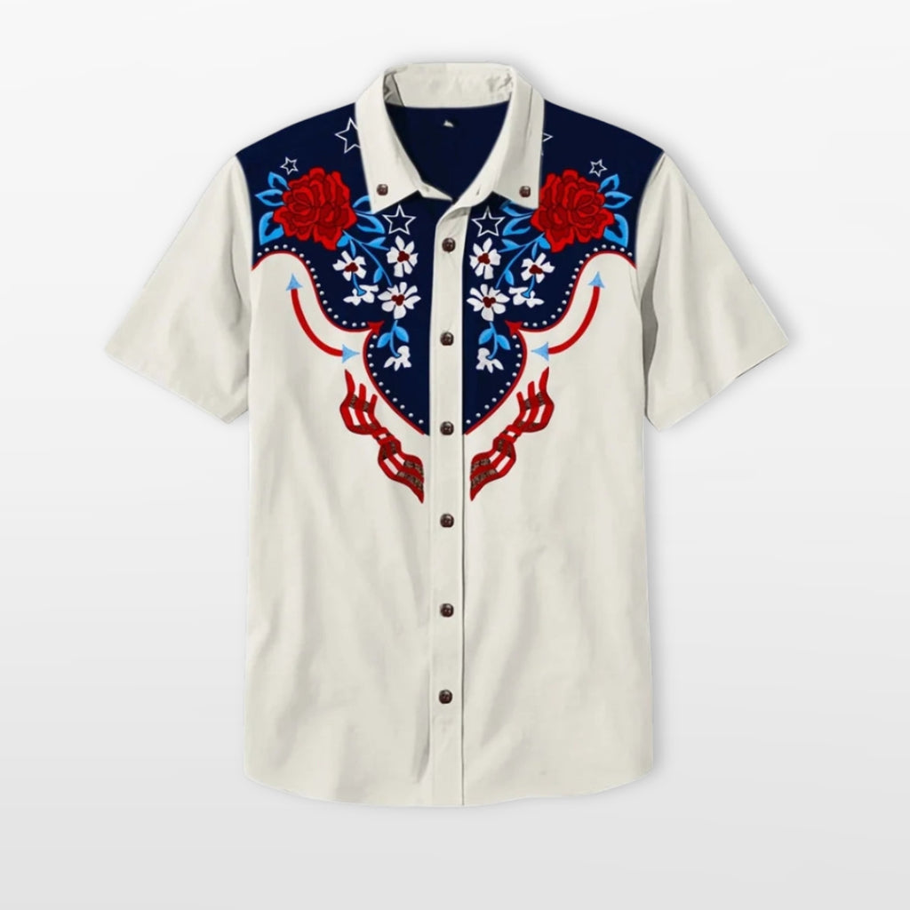 Men's Western Short Sleeve Shirt