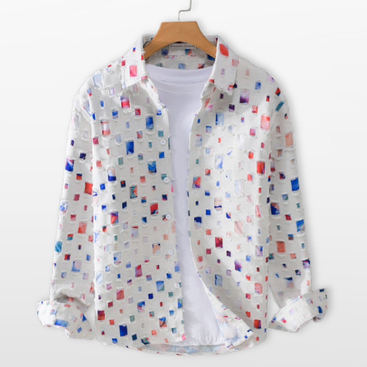 Men Patterned Casual Button Down Shirt