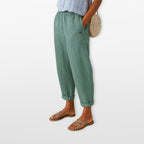 Women’s Relaxed Cropped Pants Elastic Waist
