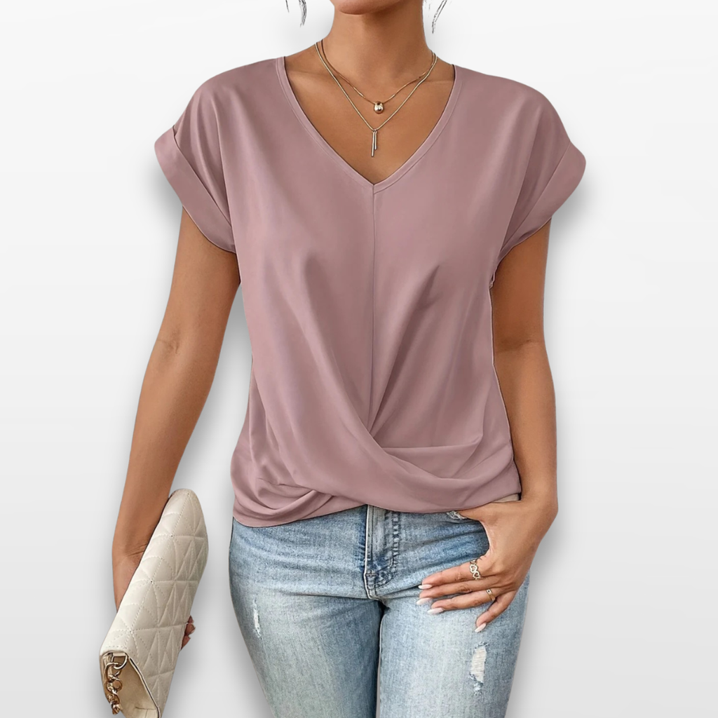 Women Embroidered Button Blouse Elegant Top