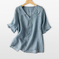 Women’s Button Front Blouse Relaxed Fit