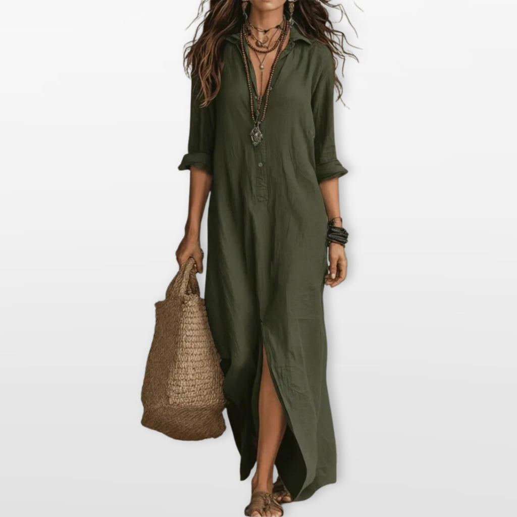 Women’s Loose Maxi Shirt Dress