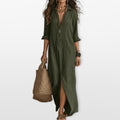 Women’s Loose Maxi Shirt Dress